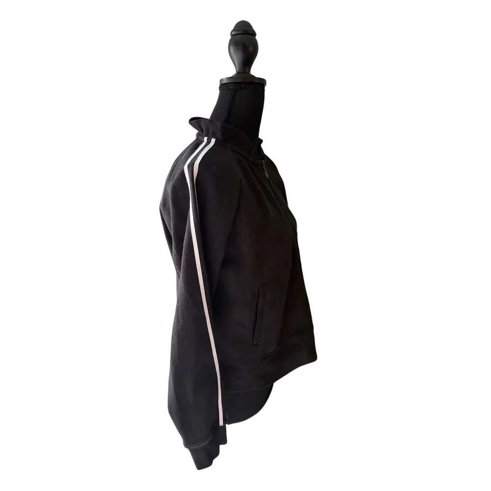T by Talbots Black Track Jacket | Striped Zip-Up Small Petite